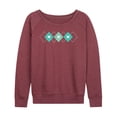 thumbnail image 1 of Instant Message - Argyle Hearts - Women's Lightweight French Terry Long Sleeve Shirt, 1 of 6