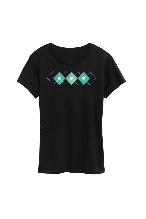 - Argyle Hearts - Women's Short Sleeve Graphic T-Shirt