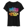 thumbnail image 1 of Instant Message - Aries Speak My Mind - Astrology - Women's Short Sleeve Graphic T-Shirt, 1 of 6
