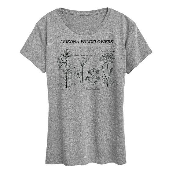 Instant Message - Arizona Wildflowers - Women's Short Sleeve Graphic T-Shirt
