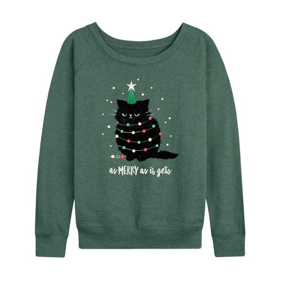 Instant Message - As Merry As It Gets - Women's French Terry Long Sleeve Pullover