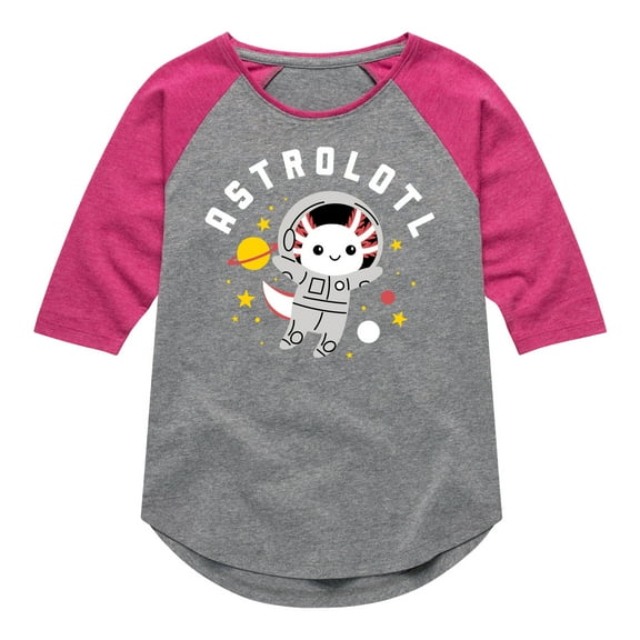 Instant Message - Astrolotl - Toddler And Youth Girls Raglan Graphic T-Shirt