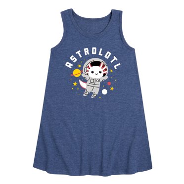 Instant Message - Astrolotl - Toddler and Youth Girls A-line Dress