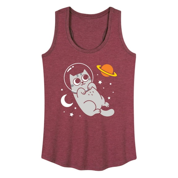 Instant Message - Astronaut Cat - Women's Racerback Tank Top