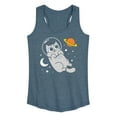 thumbnail image 1 of Instant Message - Astronaut Cat - Women's Racerback Tank Top, 1 of 6