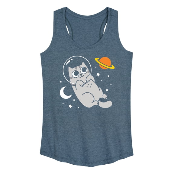 Instant Message - Astronaut Cat - Women's Racerback Tank Top
