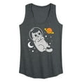 thumbnail image 1 of Instant Message - Astronaut Cat - Women's Racerback Tank Top, 1 of 6