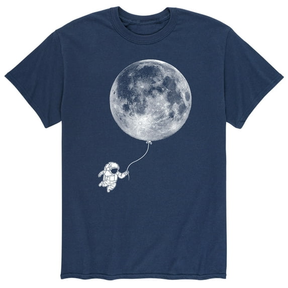 Instant Message - Astronaut Moon Balloon - Men's Short Sleeve Graphic T-Shirt