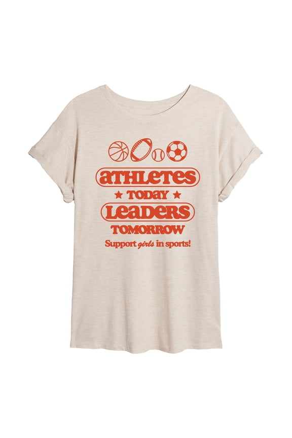 - Athletes Today - Juniors Oversized Graphic T-Shirt