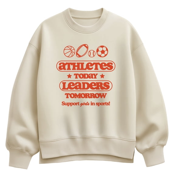 Instant Message - Athletes Today Oversized Fleece Crew Sweatshirt