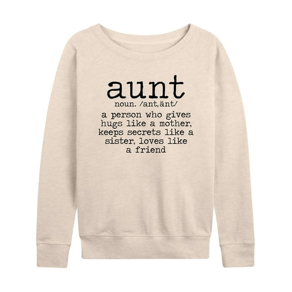 Instant Message - Aunt Defintion - Women's Lightweight French Terry Long Sleeve Shirt