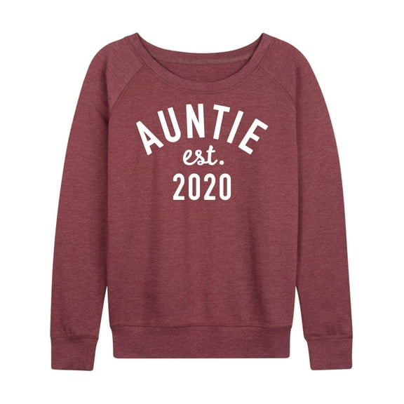 Instant Message - Aunt Est 2020 - Women's Lightweight French Terry Long Sleeve Shirt