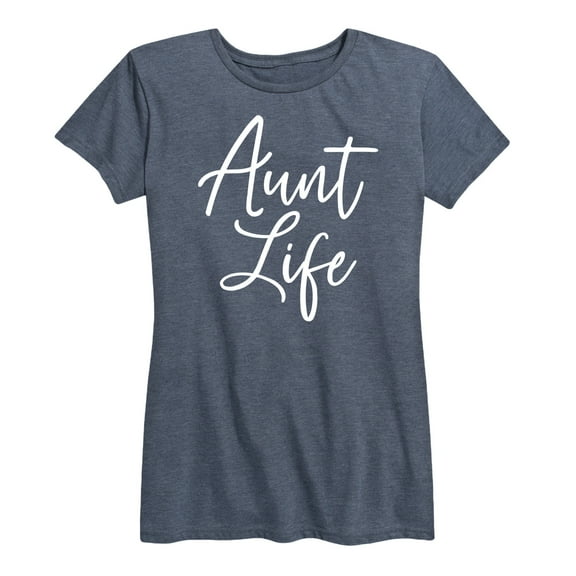 Instant Message - Aunt Life Script - Women's Short Sleeve Graphic T-Shirt