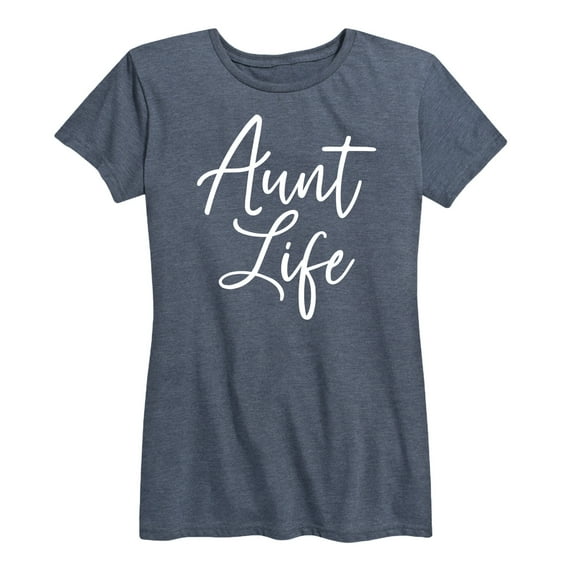 Instant Message - Aunt Life Script - Women's Short Sleeve Graphic T-Shirt