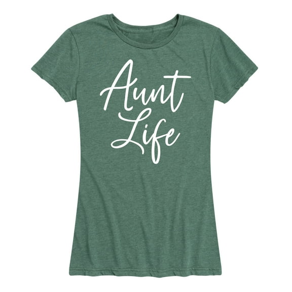 Instant Message - Aunt Life Script - Women's Short Sleeve Graphic T-Shirt