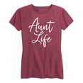 thumbnail image 1 of Instant Message - Aunt Life Script - Women's Short Sleeve Graphic T-Shirt, 1 of 5