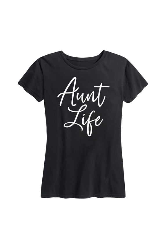 - Aunt Life Script - Women's Short Sleeve Graphic T-Shirt