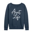 thumbnail image 1 of Instant Message - Aunt Life - Women's Lightweight French Terry Long Sleeve Shirt, 1 of 6