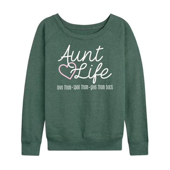 Instant Message - Aunt Life - Women's Lightweight French Terry Long Sleeve Shirt