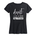 thumbnail image 1 of Instant Message - Aunt Like A Mom Only Cooler - Women's Short Sleeve Graphic T-Shirt, 1 of 5