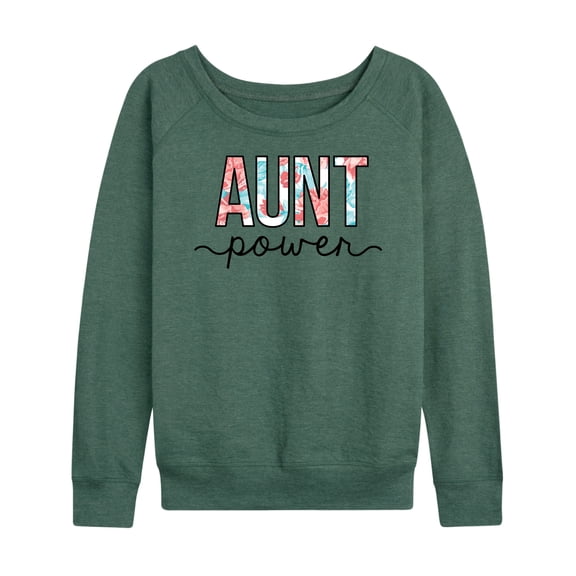 Instant Message - Aunt Power - Women's Lightweight French Terry Long Sleeve Shirt