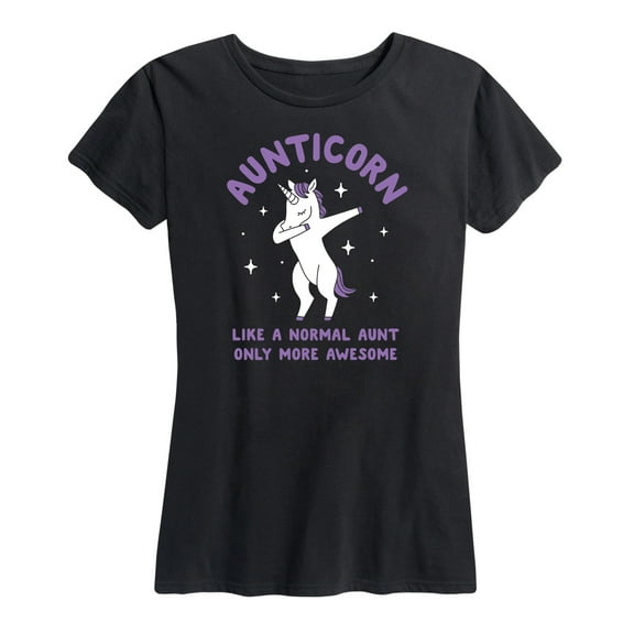 Instant Message - Aunticorn - Women's Short Sleeve Graphic T-Shirt