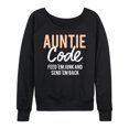 thumbnail image 1 of Instant Message - Auntie Code - Women's Lightweight French Terry Long Sleeve Shirt, 1 of 6