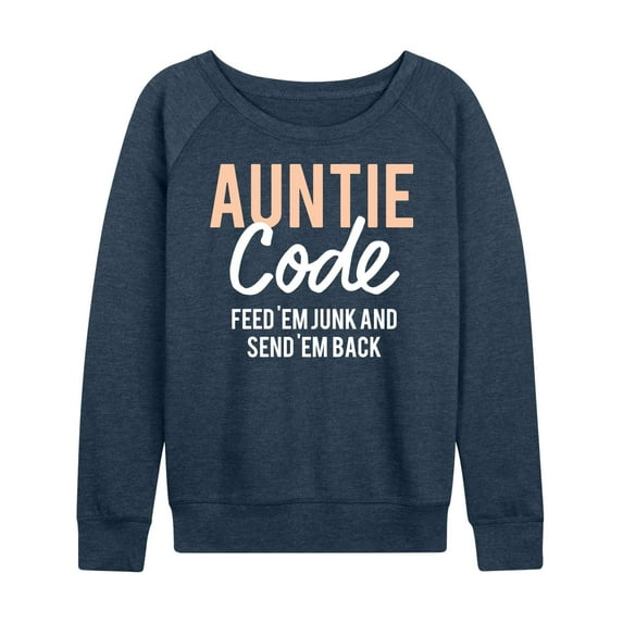 Instant Message - Auntie Code - Women's Lightweight French Terry Long Sleeve Shirt