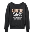 thumbnail image 1 of Instant Message - Auntie Code - Women's Lightweight French Terry Long Sleeve Shirt, 1 of 6