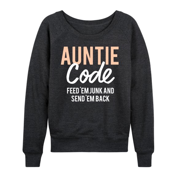 Instant Message - Auntie Code - Women's Lightweight French Terry Long Sleeve Shirt