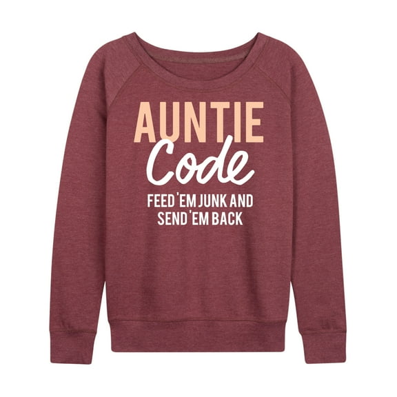 Instant Message - Auntie Code - Women's Lightweight French Terry Long Sleeve Shirt