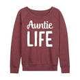 thumbnail image 1 of Instant Message - Auntie Life - Women's Lightweight French Terry Long Sleeve Shirt, 1 of 6