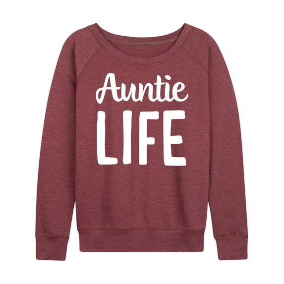 Instant Message - Auntie Life - Women's Lightweight French Terry Long Sleeve Shirt
