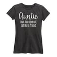 thumbnail image 1 of Instant Message - Auntie Love Like A Parent - Women's Short Sleeve Graphic T-Shirt, 1 of 5