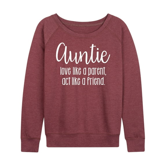 Instant Message - Auntie Love Like Parent - Women's Lightweight French Terry Long Sleeve Shirt