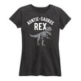 thumbnail image 1 of Instant Message - Auntie-Saurus - Women's Short Sleeve Graphic T-Shirt, 1 of 6