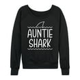 thumbnail image 1 of Instant Message - Auntie Shark - Women's Lightweight French Terry Long Sleeve Shirt, 1 of 6