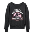 thumbnail image 1 of Instant Message - Auntie-saurus Jurasskicked - Women's Lightweight French Terry Long Sleeve Shirt, 1 of 6