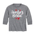 thumbnail image 1 of Instant Message - Aunties Bestie - Toddler And Youth Long Sleeve Graphic T-Shirt, 1 of 6