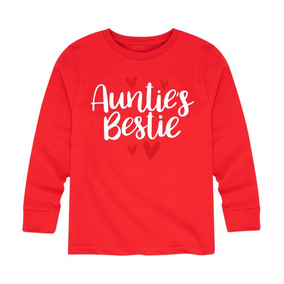 Instant Message - Aunties Bestie - Toddler And Youth Long Sleeve Graphic T-Shirt