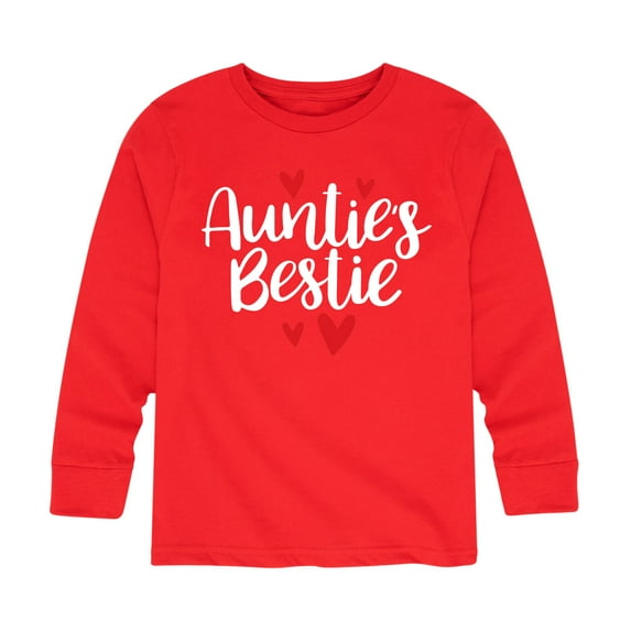 Instant Message - Aunties Bestie - Toddler And Youth Long Sleeve Graphic T-Shirt