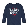 thumbnail image 1 of Instant Message - Aunties Bestie - Toddler And Youth Long Sleeve Graphic T-Shirt, 1 of 6