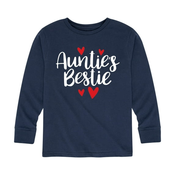Instant Message - Aunties Bestie - Toddler And Youth Long Sleeve Graphic T-Shirt