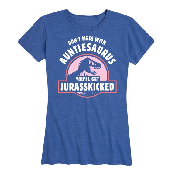 Instant Message - Auntiesaurus Jurasskicked - Women's Short Sleeve Graphic T-Shirt