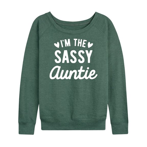 Instant Message - I'm the Sassy Auntie - Women's Lightweight French Terry Long Sleeve Shirt