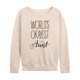 thumbnail image 1 of Instant Message - Auntin Ain't Easy - Women's Lightweight French Terry Long Sleeve Shirt, 1 of 6