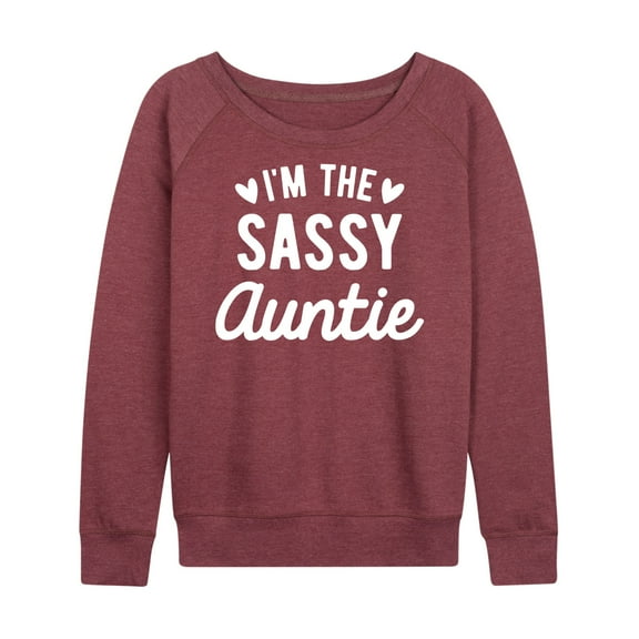 Instant Message - I'm the Sassy Auntie - Women's Lightweight French Terry Long Sleeve Shirt