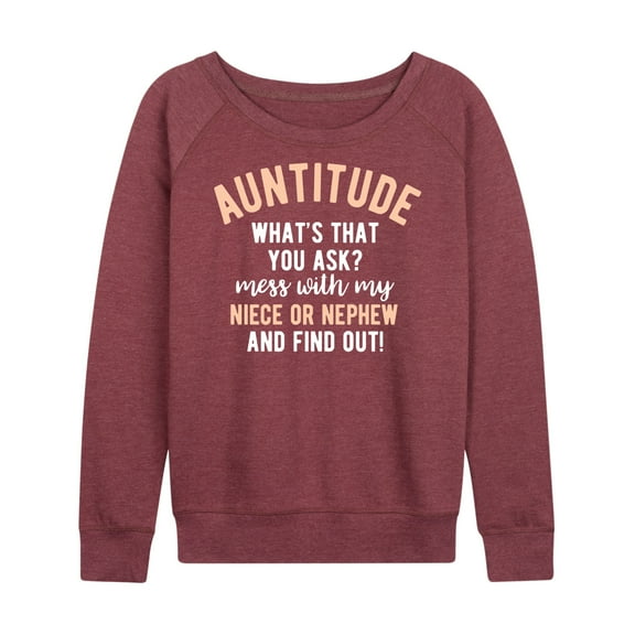Instant Message - Auntitude - Women's Lightweight French Terry Long Sleeve Shirt