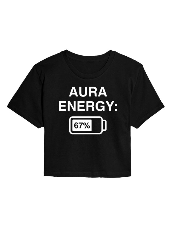 - Aura Energy 67 Women's Cropped Graphic T-Shirt