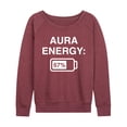 thumbnail image 1 of Instant Message - Aura Energy 67 - Women's French Terry Long Sleeve Pullover, 1 of 5
